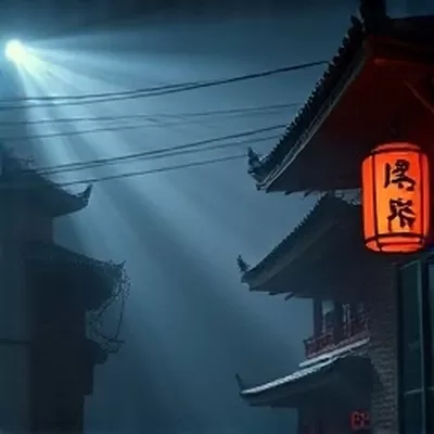 《长夜有灯》主视觉，一盏亮着的旧式台灯